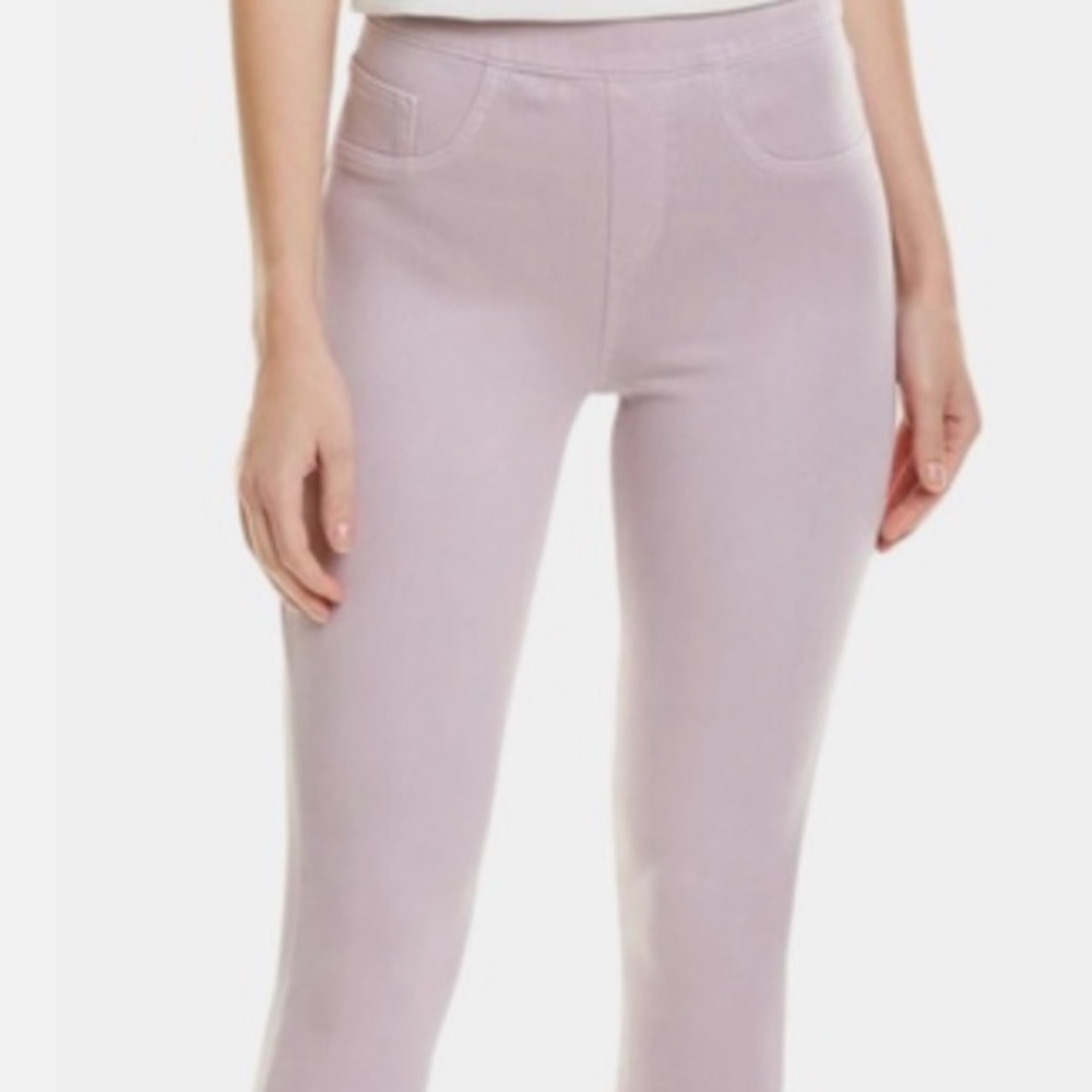Spanx Jean-ish Ankle Leggings Lavender Stretch Pull-On Slimming Pants Womens S/P